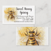 honingbijenbijenhoning visitekaartje (Voorkant / Achterkant)