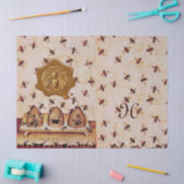 HONINGBIJENBIJENKORVEN ,BIJENTEELT, BIJENHOUDER WA TISSUEPAPIER (Craft)