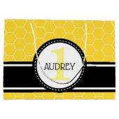 Honingbijenborrelen eerste geboorte-Baby shower Groot Cadeauzakje (Achterkant)