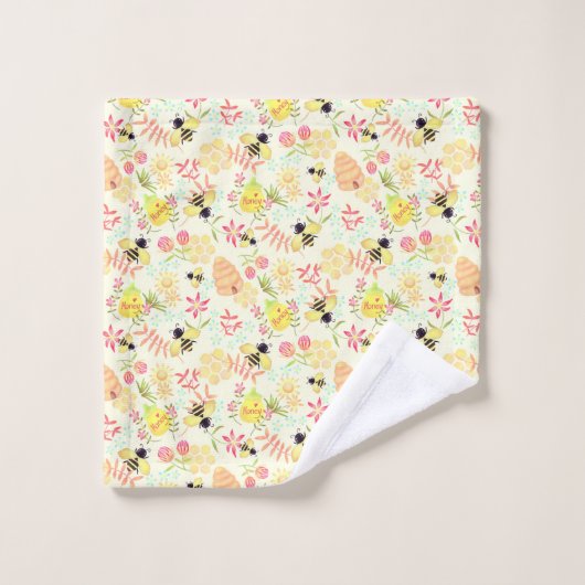 Honingbijengeel Bad Handdoek (Wasdoekje)