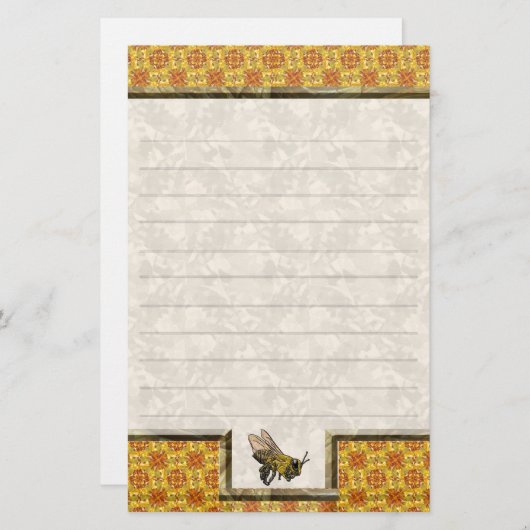 Honingbijengeel, gelaagd briefpapier (Voorkant / Achterkant)