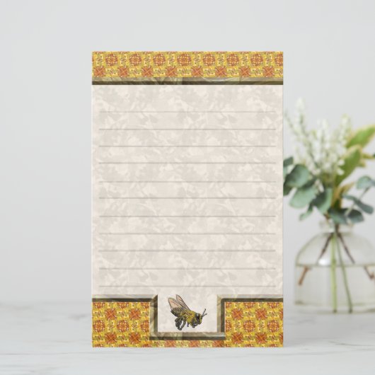 Honingbijengeel, gelaagd briefpapier (Staand voorkant)