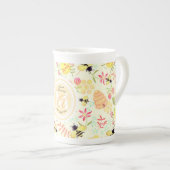 Honingbijengeel Porselein Kop (Voorkant rechts)