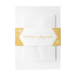 Honingbijengele aangepaste buis uitnodigingen wikkel