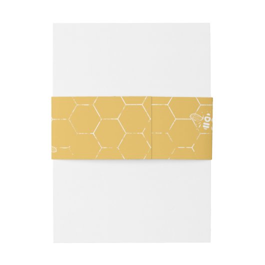 Honingbijengele aangepaste buis uitnodigingen wikkel (Achterkant Voorbeeld)