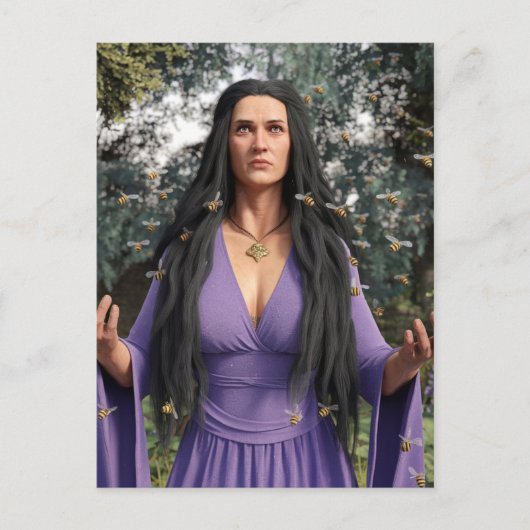 Honingbijengodin in het Paarse Briefkaart (Voorkant)