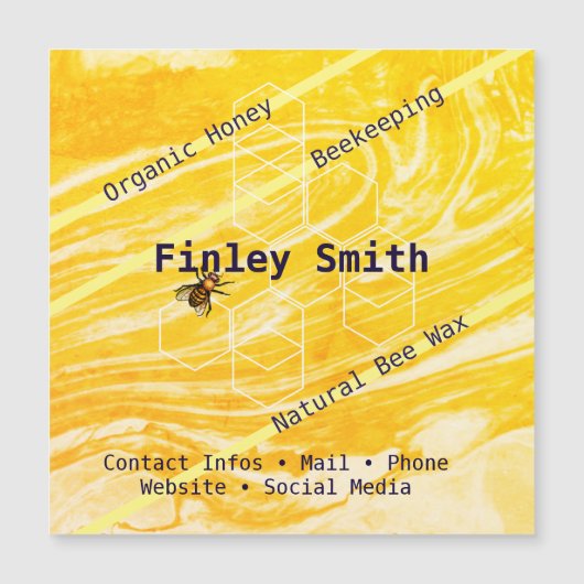 Honingbijenhexagon Gemengde verftextuur Aangepaste (Voorkant)