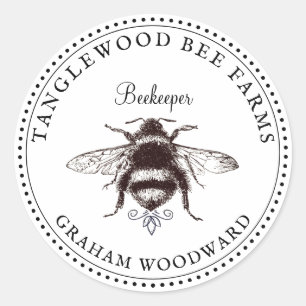 Honingbijenhoningproducten Apiary imker Products Ronde Sticker