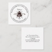 Honingbijenhoningproducten Apiary imker Products Vierkante Visitekaartje (Voorkant / Achterkant)