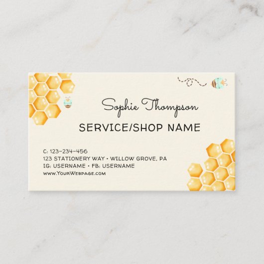 Honingbijenhouder Afsprakenkaartje (Voorkant)