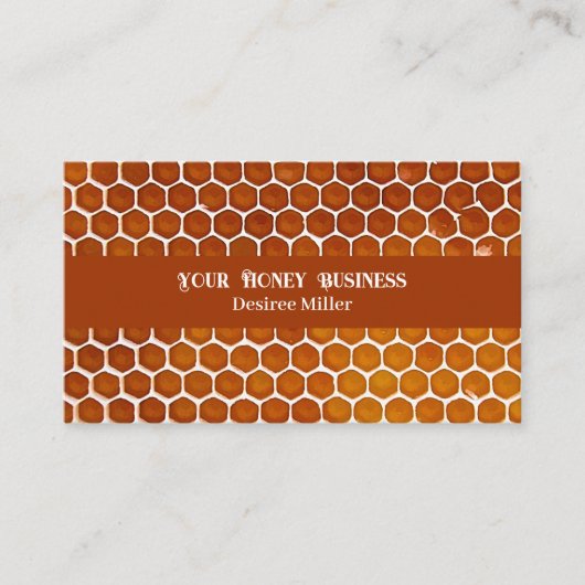 Honingbijenhouder Golden Honeycomb Visitekaartje (Voorkant)