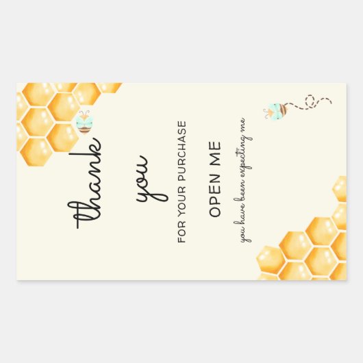 Honingbijenhouder Rechthoekige Sticker (Voorkant)