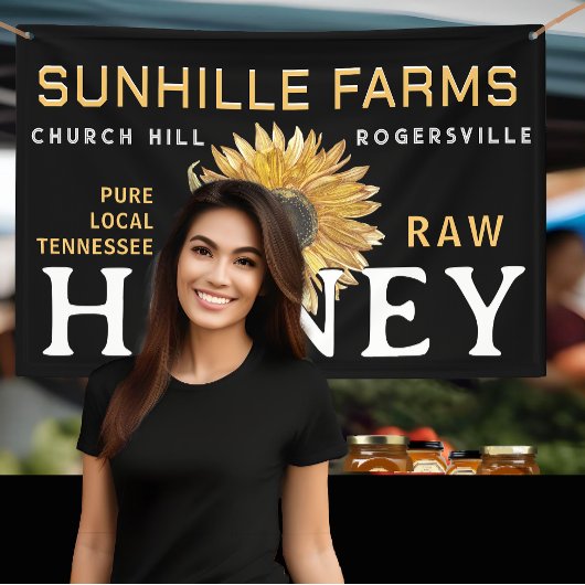 Honingbijenhouder Sunflower Farmers Market Banner