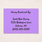 HONINGBIJENHOUDERS PRODUCT CADEAU LABELS KAARTEN B VISITEKAARTJES (Achterkant)