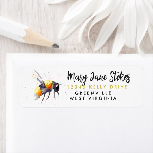 honingbijeninsect RETURN ADDRESS-envelop Etiket (Insitu)