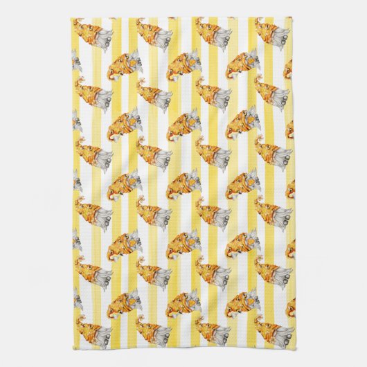 honingbijenkabouterpatroon theedoek (Verticaal)