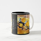 Honingbijenkant/Mok Tweekleurige Koffiemok (Voorkant rechts)