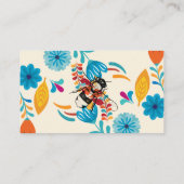 Honingbijenkast met hand getrokken ventiel visitekaartje (Achterkant)