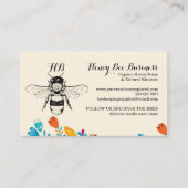 Honingbijenkast met hand getrokken ventiel visitekaartje (Voorkant)