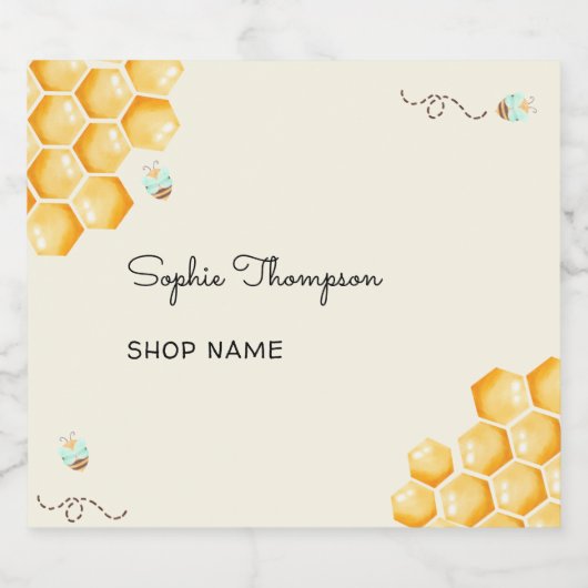 Honingbijenkeverpot Likeurfles Etiket (Enkel label)