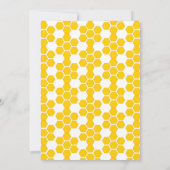 Honingbijenkop na eerste geboorte-uitnodiging kaart (Achterkant)