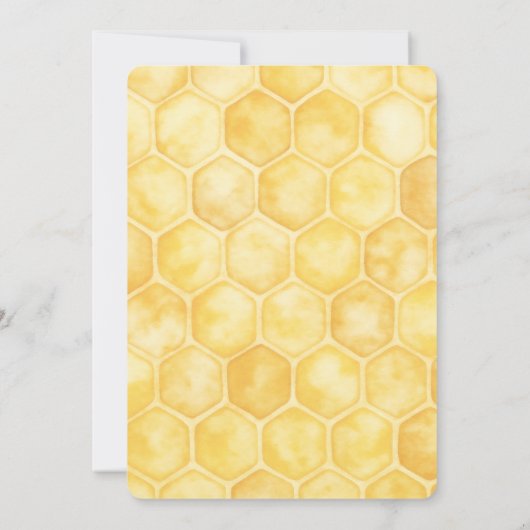 Honingbijenkorf Baby shower Kaart (Achterkant)