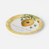 Honingbijenkorf Baby shower Papieren Bordje (Gekanteld)