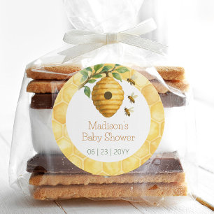 Honingbijenkorf Baby shower Ronde Sticker