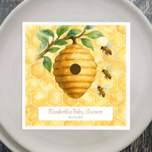Honingbijenkorf Baby shower Servet