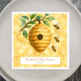 Honingbijenkorf Baby shower Servet
