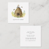  honingbijenkorf bijenhouder vierkante visitekaartje (Voorkant / Achterkant)