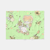  honingbijenkorf fleece deken (Voorkant (Horizontaal))