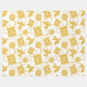 Honingbijenkorf Fleece Deken (Voorkant (Horizontaal))