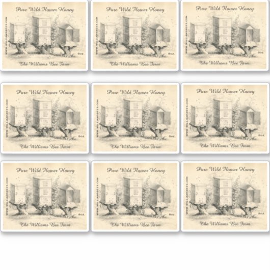 honingbijenkorven sticker (Voorkant)