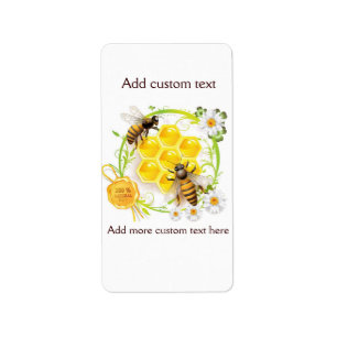 Honingbijenliefhebber bijenteelt etiket