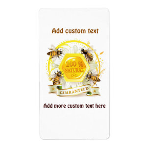 Honingbijenliefhebber bijenteelt etiket