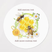 Honingbijenliefhebber bijenteelt labels (Design 2)