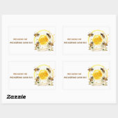 Honingbijenliefhebber bijenteelt rechthoekige sticker (Vel)