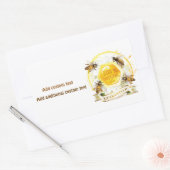 Honingbijenliefhebber bijenteelt rechthoekige sticker (Envelop)