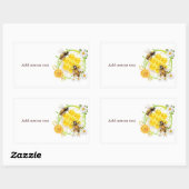 Honingbijenliefhebber bijenteelt rechthoekige sticker (Vel)