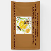 Honingbijenliefhebber bijenteelt spandoek (Verticaal)