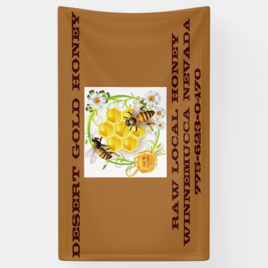 Honingbijenliefhebber bijenteelt spandoek (Verticaal)