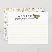 Honingbijenouders naar Bee Baby shower Advies Kaar (Voorkant / Achterkant)