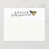 Honingbijenouders naar Bee Baby shower Advies Kaar (Voorkant)
