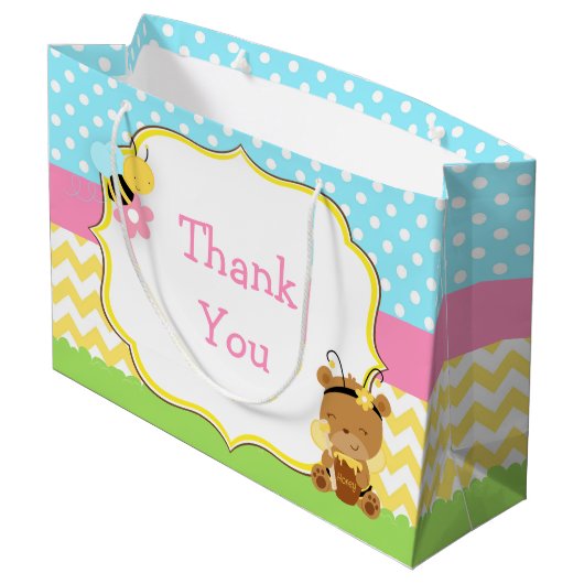 Honingbijenpartij: Birthday Beer en Bumble Bee Par Groot Cadeauzakje (Achterkant Gekanteld)