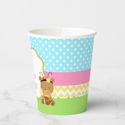 Honingbijenpartij: Birthday Beer en Bumble Bee Par Papieren Bekers (Links)