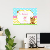 Honingbijenpartij: Birthday Beer en Bumble Bee Par Poster (Thuiskantoor)