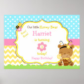 Honingbijenpartij: Birthday Beer en Bumble Bee Par Poster (Voorkant)