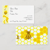 Honingbijenpatroon bewerkbaar visitekaartje (Voorkant / Achterkant)