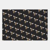 Honingbijenpatroon Geel zwart Inpakpapier Vel (Voorkant 3)